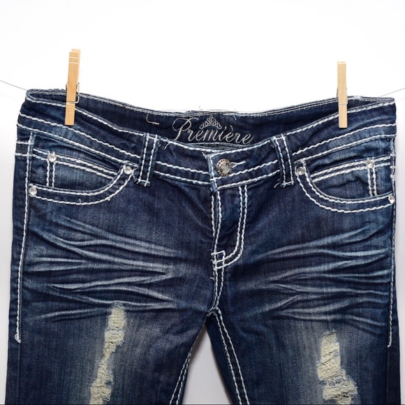 Premiere Rue21 Bootcut Ripped Jeans - Picture 5 of 7